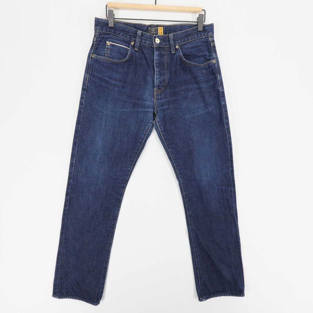 J Crew 770 Jeans Mens 30x29 Blue Japanese Selvedge Kaihara Denim Button Fly